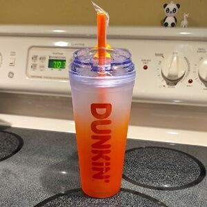 Dunkin' Summer 2024 Ombre 24 oz. Plastic Insulated Tumbler